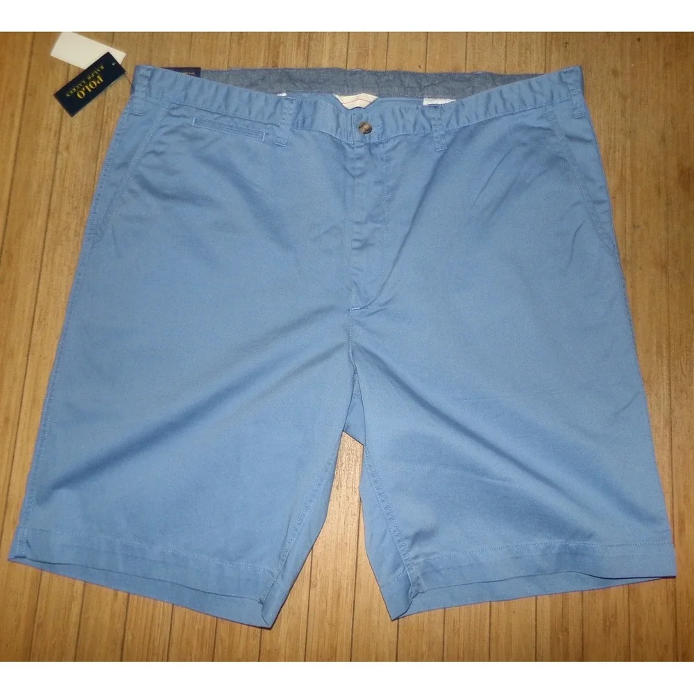 Polo Ralph Lauren Mens Classic Fit Chino Shorts Blue Stretch 44B NWT